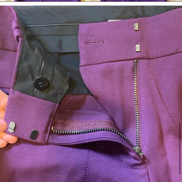 Rebecca Taylor Straight Suit Pants plum/purple size six - Picture 7 of 10